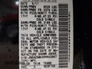 2011 Nissan Rogue SV z VIN JN8AS5MV4BW683987, wystawiony jako Copart lot #48358305 z przebiegiem 141 144 mil mil oraz Szkoda całkowita • Salvage title. Historia ofert i sprzedaży dostępna na DreamBid. Obrazek 12.
