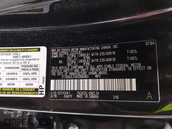 2025 Lexus NX 350 Premium with VIN 2T2GGCEZ4SC066963, listed as a IAAI auction lot 41766137 with 4,611 mi miles and . Bid and sale history available at DreamBid. Image 9.