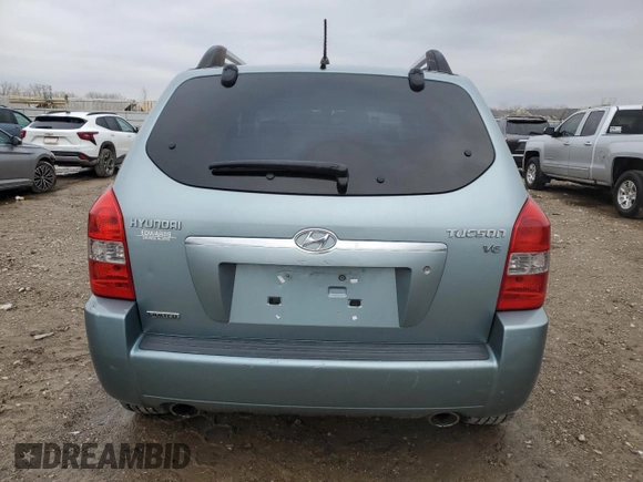 2006 Hyundai Tucson GLS with VIN KM8JN12D96U445961, listed as a Copart auction lot 89276815 with 191,267 mi miles and Salvage Title. Bid and sale history available at carsss.com. Image 6.