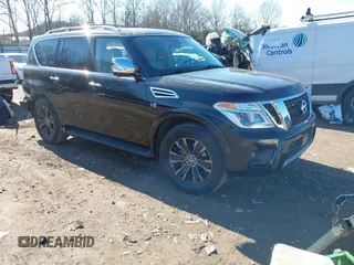 2019 Nissan Armada Platinum with VIN JN8AY2NF9K9351191, listed as a IAAI auction lot 41440180 with 62,721 mi miles. Bid and sale history available at carsss.com. Image 1.