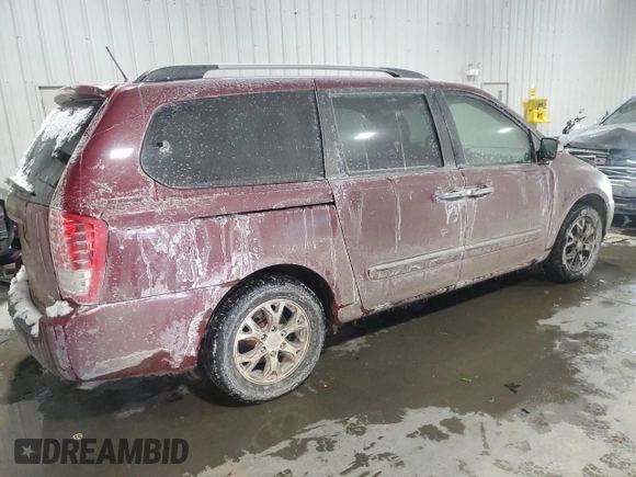 2014 Kia Sedona EX with VIN KNDMH4C73E6558679, listed as a Copart auction lot 89260495 with 125,475 mi miles and Salvage Title. Bid and sale history available at carsss.com. Image 3.