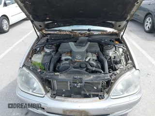 2001 Mercedes-Benz S-Class 6.0L with VIN WDBNG78JX1A191170, listed as a IAAI auction lot 42034966 with 1 mi miles. Bid and sale history available at carsss.com. Image 10.