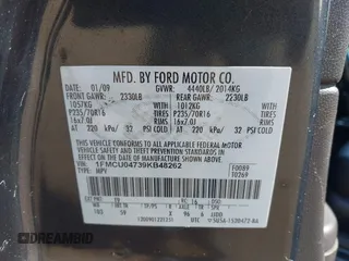 2009 Ford Escape Limited with VIN 1FMCU04739KB48262, listed as a IAAI auction lot 42564760 with 175,058 mi miles and . Bid and sale history available at DreamBid. Image 9.
