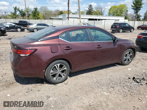 2020 Nissan Sentra SV with VIN 3N1AB8CV4LY293905, listed as a Copart auction lot 54066715 with Not Provided miles and Clean Title. Bid and sale history available at DreamBid. Image 3.