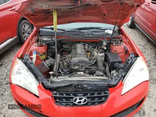 2010 Hyundai Genesis Coupe Premium with VIN KMHHT6KD1AU021037, listed as a Copart auction lot 80195994 with 174,463 mi miles and Salvage title. Bid and sale history available at DreamBid. Image 12.
