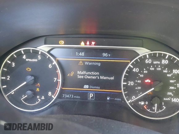 2019 Nissan Altima 2.5 Platinum with VIN 1N4BL4FV1KC148496, listed as a IAAI auction lot 41767567 with 73,473 mi miles. Bid and sale history available at carsss.com. Image 7.