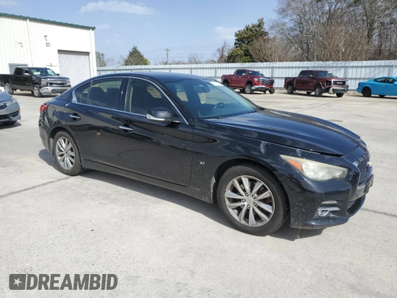 2014 Infiniti Q50 Premium with VIN JN1BV7AR3EM690281, listed as a Copart auction lot 47875305 with 235,944 mi miles and Salvage Title. Bid and sale history available at carsss.com. Image 4.