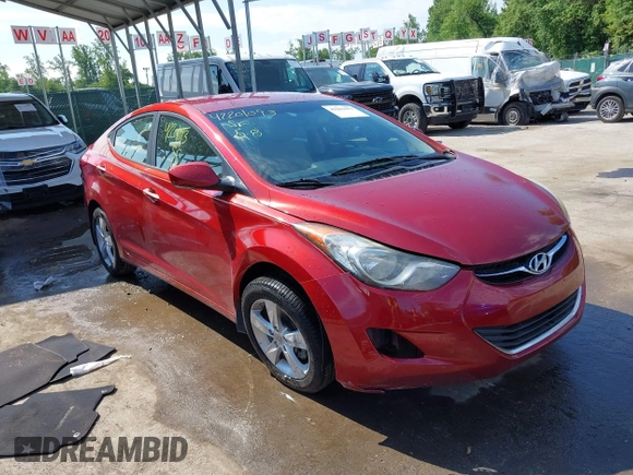 2013 Hyundai Elantra GLS z VIN 5NPDH4AE4DH405444, wystawiony jako IAAI lot #42201093 z przebiegiem 125 900 mil mil oraz . Historia ofert i sprzedaży dostępna na DreamBid. Obrazek 1.