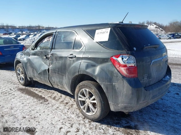 2017 Chevrolet Equinox LS with VIN 2GNFLEEKXH6153990, listed as a IAAI auction lot 41394874 with 141,990 mi miles. Bid and sale history available at carsss.com. Image 3.