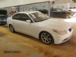 2007 BMW 5 Series 550i with VIN WBANB53507CP04533, listed as a Copart auction lot 43717455 with 112,046 mi miles and Clean Title. Bid and sale history available at DreamBid. Image 4.