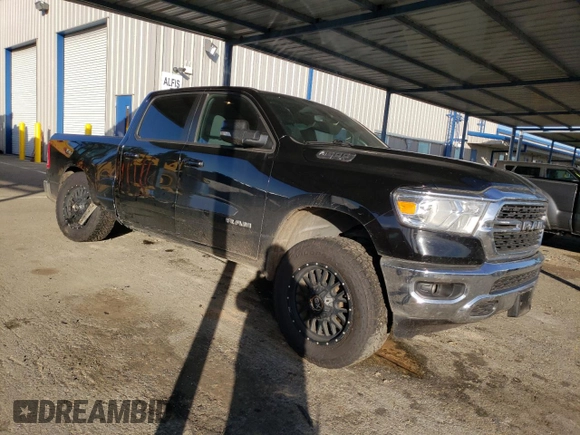 2022 Ram 1500 Big Horn z VIN 1C6SRFMT1NN327594, wystawiony jako Copart lot #41507315 z przebiegiem 52 343 mil mil oraz Szkoda całkowita • Salvage title. Historia ofert i sprzedaży dostępna na DreamBid. Obrazek 4.