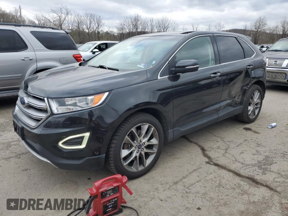 2015 Ford Edge Titanium with VIN 2FMPK4K86FBB83488, listed as a Copart auction lot 53333305 with 233,804 mi miles and Salvage Title. Bid and sale history available at carsss.com. Image 1.