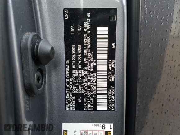 2020 Lexus NX with VIN JTJSARDZ1L5016411, listed as a Copart auction lot 47834075 with 60,727 mi miles and Non Repairable. Bid and sale history available at carsss.com. Image 15.