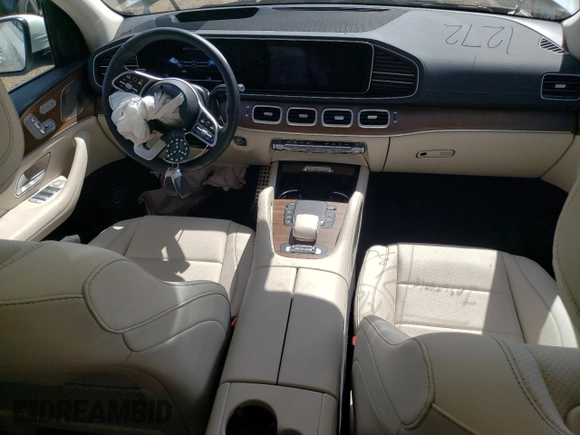 2022 Mercedes-Benz GLS 450 with VIN 4JGFF5KE5NA596444, listed as a Copart auction lot 66557944 with 24,797 mi miles and Salvage Title. Bid and sale history available at DreamBid. Image 8.