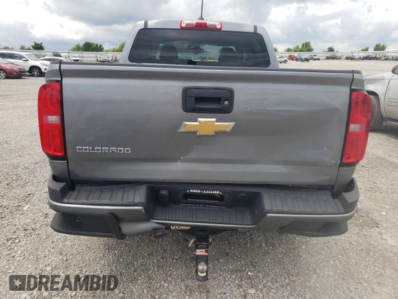 2020 Chevrolet Colorado 2WD Work Truck with VIN 1GCGSBEAXL1239348, listed as a Copart auction lot 58490295 with 66,665 mi miles and Salvage title. Bid and sale history available at DreamBid. Image 6.