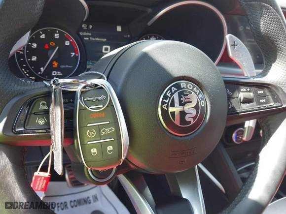 2023 Alfa Romeo Stelvio Ti with VIN ZASPAKBN4P7D63524, listed as a IAAI auction lot 41626631 with 37,731 mi miles. Bid and sale history available at carsss.com. Image 11.