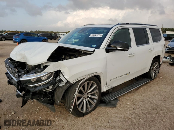 2023 Jeep Grand Wagoneer with VIN 1C4SJVEJ0PS545778, listed as a Copart auction lot 78696014 with 27,771 mi miles and Salvage title. Bid and sale history available at DreamBid. Image 1.
