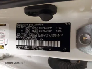 2022 Toyota 4Runner SR5 Premium с VIN JTENU5JR1N6056873, выставлен на аукционе IAAI как лот 42060542 с пробегом 41 883 миль миль и . История ставок и продаж доступна на DreamBid. Изображение 9.