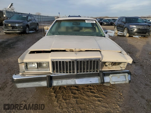 1987 Mercury Grand Marquis GS z VIN 2MEBM74F9HX714211, wystawiony jako Copart lot #43594205 z przebiegiem 26 933 mil mil oraz Szkody całkowita. Historia ofert i sprzedaży dostępna na DreamBid. Obrazek 5.