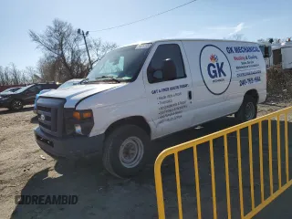 2014 Ford Econoline Cargo Commercial with VIN 1FTNE2EW9EDA72220, listed as a Copart auction lot 50025115 with 270,630 mi miles and Salvage Title. Bid and sale history available at DreamBid. Image 1.