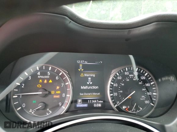 2018 Infiniti Q50 Red Sport 400 with VIN JN1FV7AP3JM461660, listed as a Copart auction lot 53837645 with 111,441 mi miles and Clean title. Bid and sale history available at DreamBid. Image 9.