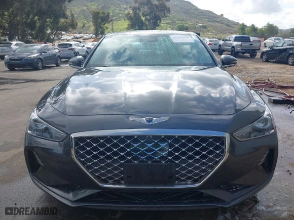 2021 Genesis G70 2.0T with VIN KMTG44LA9MU067016, listed as a IAAI auction lot 41905235 with 35,592 mi miles. Bid and sale history available at carsss.com. Image 12.