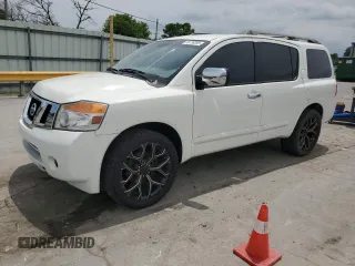2011 Nissan Armada SV z VIN 5N1BA0ND2BN620609, wystawiony jako Copart lot #59738395 z przebiegiem Nie podano mil oraz Czysty tytuł • Clean title. Historia ofert i sprzedaży dostępna na DreamBid. Obrazek 1.