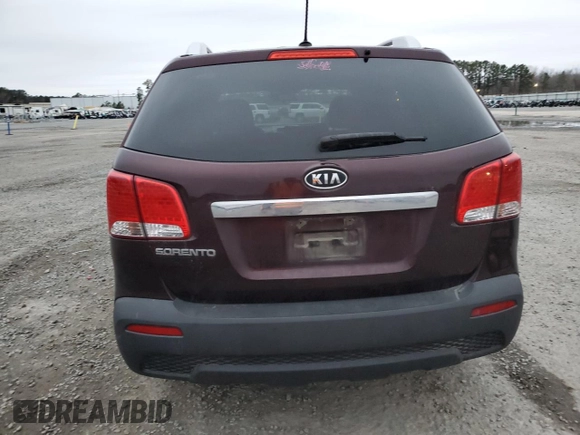 2013 Kia Sorento LX with VIN 5XYKT4A20DG314559, listed as a Copart auction lot 85943334 with 166,771 mi miles and Salvage title. Bid and sale history available at DreamBid. Image 6.