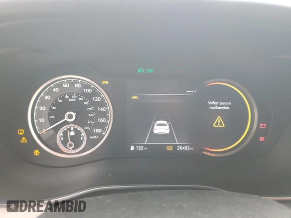 2023 Genesis G70 2.0T with VIN KMTG34TA3PU114905, listed as a Copart auction lot 61777435 with 26,493 mi miles and Salvage title. Bid and sale history available at DreamBid. Image 9.