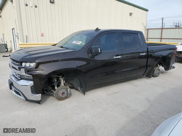 2019 Chevrolet Silverado 1500 LTZ with VIN 1GCPWEEDXKZ209962, listed as a Copart auction lot 47596025 with 0 mi miles and Salvage Title. Bid and sale history available at carsss.com. Image 1.