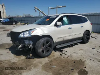 2012 Chevrolet Traverse LTZ z VIN 1GNKVLED1CJ170106, wystawiony jako Copart lot #52022235 z przebiegiem Nie podano mil oraz Szkoda całkowita • Salvage title. Historia ofert i sprzedaży dostępna na DreamBid. Obrazek 1.