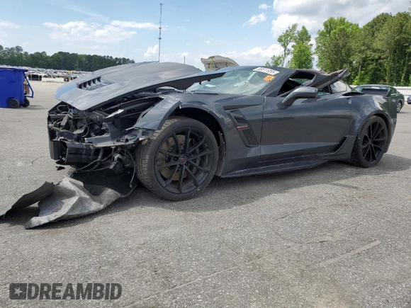2017 Chevrolet Corvette Grand Sport 2LT with VIN 1G1YY2D71H5111730, listed as a Copart auction lot 55511355 with Not provided miles and Salvage title. Bid and sale history available at DreamBid. Image 1.