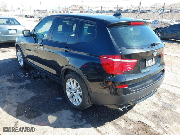 2013 BMW X3 xDrive28i with VIN 5UXWX9C51D0A28303, listed as a IAAI auction lot 41794983 with 98,123 mi miles. Bid and sale history available at carsss.com. Image 3.