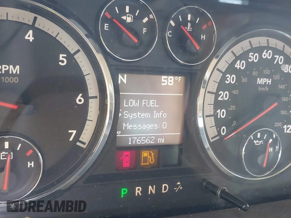 2009 Dodge 1500 Sport with VIN 1D3HB13TX9S710881, listed as a IAAI auction lot 42038909 with 176,502 mi miles. Bid and sale history available at carsss.com. Image 7.