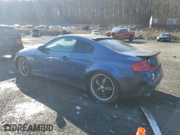2006 Infiniti G35 Coupe with VIN JNKCV54E26M718313, listed as a Copart auction lot 83006474 with 0 mi miles and Salvage Title. Bid and sale history available at carsss.com. Image 2.