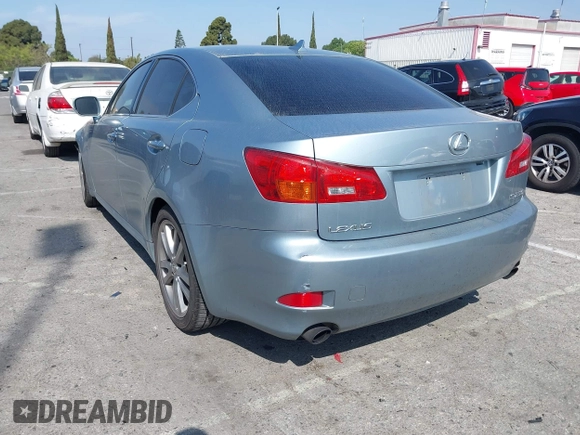 2008 Lexus IS 250 with VIN JTHBK262082063010, listed as a IAAI auction lot 42074210 with 254,695 mi miles. Bid and sale history available at carsss.com. Image 3.