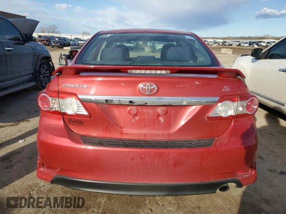 2013 Toyota Corolla L with VIN 5YFBU4EE6DP213474, listed as a Copart auction lot 46928735 with 186,514 mi miles and Salvage Title. Bid and sale history available at carsss.com. Image 6.
