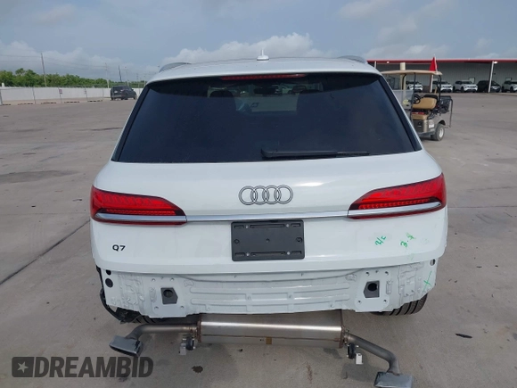 2025 Audi Q7 Premium with VIN WA1ACBF75SD019631, listed as a IAAI auction lot 42309555 with 7,435 mi miles and . Bid and sale history available at DreamBid. Image 17.