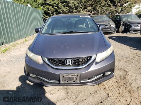 2014 Honda Civic EX-L with VIN 19XFB2F90EE220162, listed as a Copart auction lot 54591795 with 199,340 mi miles and Salvage Title. Bid and sale history available at DreamBid. Image 5.