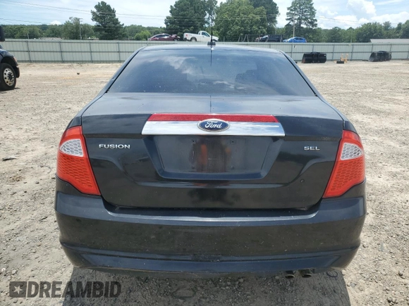 2012 Ford Fusion SEL with VIN 3FAHP0JA9CR232709, listed as a Copart auction lot 63460785 with 187,263 mi miles and Salvage title. Bid and sale history available at DreamBid. Image 6.