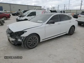 2018 Genesis G80 3.3T Sport with VIN KMHGN4JB5JU218741, listed as a Copart auction lot 78584254 with 83,300 mi miles and Salvage Title. Bid and sale history available at carsss.com. Image 1.