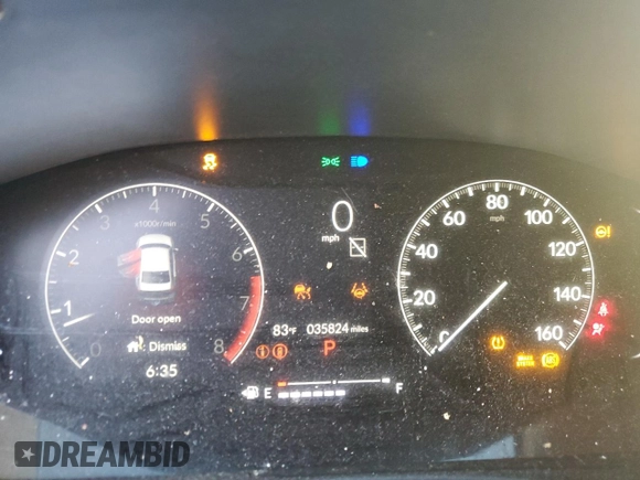 2023 Honda Civic EX with VIN 2HGFE1F7XPH306331, listed as a Copart auction lot 62235105 with 35,824 mi miles and Salvage title. Bid and sale history available at DreamBid. Image 9.
