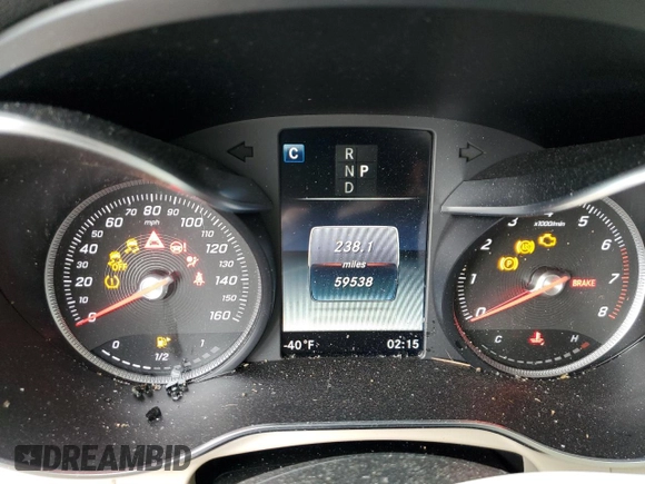 2018 Mercedes-Benz GLC with VIN WDC0G4JBXJV053225, listed as a Copart auction lot 72611272 with 59,538 mi miles. Bid and sale history available at carsss.com. Image 9.