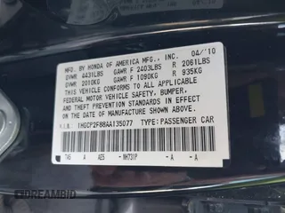 2010 Honda Accord EX-L z VIN 1HGCP2F88AA135077, wystawiony jako IAAI lot #42245100 z przebiegiem 149 394 mil mil oraz . Historia ofert i sprzedaży dostępna na DreamBid. Obrazek 9.
