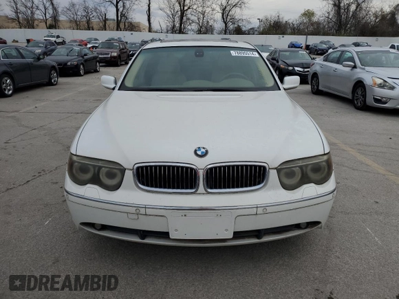 2005 BMW 7 Series 745Li z VIN WBAGN63545DS58481, wystawiony jako Copart lot #78895514 z przebiegiem Nie podano mil oraz Czysty tytuł • Clean title. Historia ofert i sprzedaży dostępna na DreamBid. Obrazek 5.