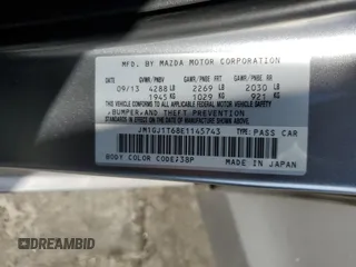 2014 Mazda Mazda6 i Touring with VIN JM1GJ1T68E1145743, listed as a Copart auction lot 52058775 with 324,652 mi miles and Salvage Title. Bid and sale history available at carsss.com. Image 12.
