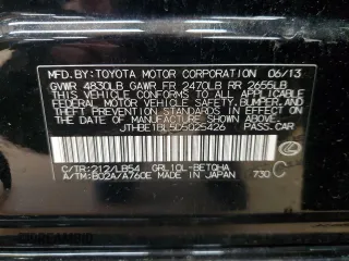 2013 Lexus GS 350 with VIN JTHBE1BL5D5025426, listed as a Copart auction lot 50168305 with 147,897 mi miles and Salvage Title. Bid and sale history available at DreamBid. Image 14.