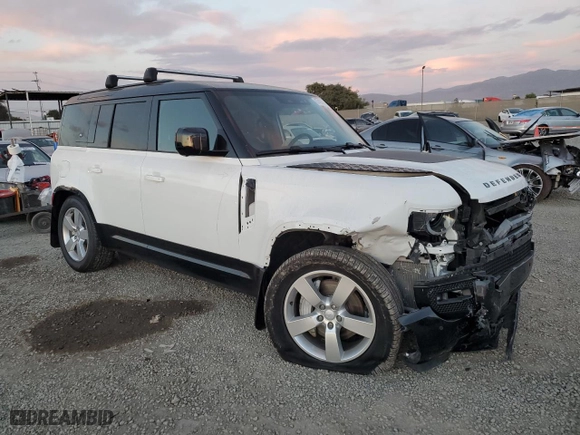 2024 Land Rover Defender X-Dynamic SE with VIN SALE27EU7R2290655, listed as a Copart auction lot 87423784 with 24,821 mi miles and Salvage Title. Bid and sale history available at carsss.com. Image 4.