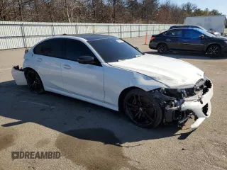 2021 BMW 3 Series M340i xDrive with VIN 3MW5U9J05M8C08378, listed as a Copart auction lot 46323565 with 34,604 mi miles and Salvage Title. Bid and sale history available at carsss.com. Image 4.