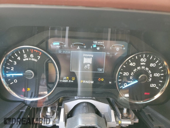 2018 Ford F-150 XL with VIN 1FTEW1E56JFA55341, listed as a Copart auction lot 54737115 with 114,581 mi miles and Salvage title. Bid and sale history available at DreamBid. Image 9.